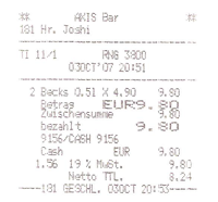 2 Becks 0,5 Liter 9,80 &euro;